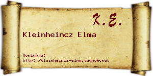 Kleinheincz Elma névjegykártya